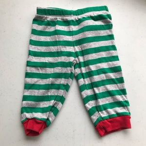 5/$25 CARTERS Striped Pants with Santa Face Bum